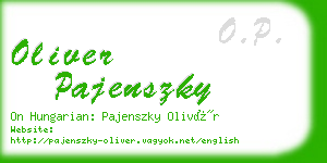 oliver pajenszky business card